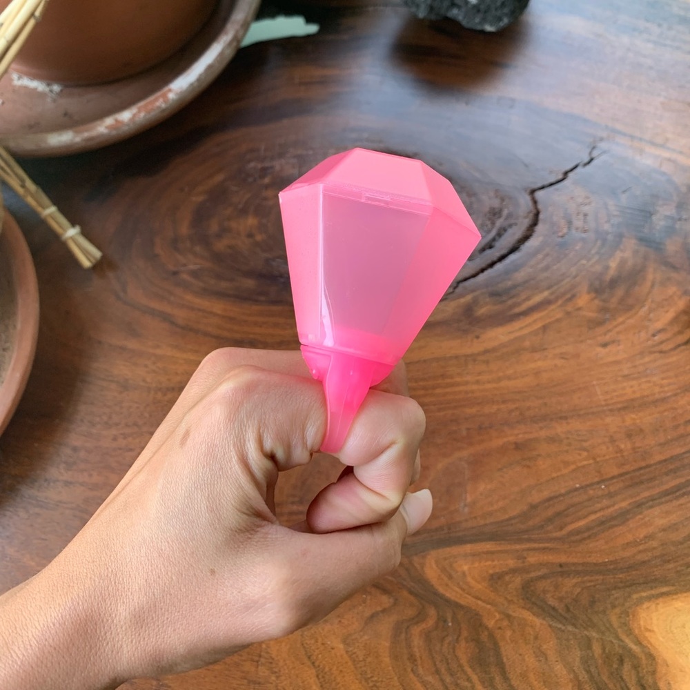 Pink rhinestone Ring Pop Tube Ring Pop Molds Ring Pop Prop Faux Candy Gem Ring